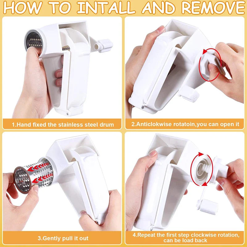 Easy Spin Cheese Grater